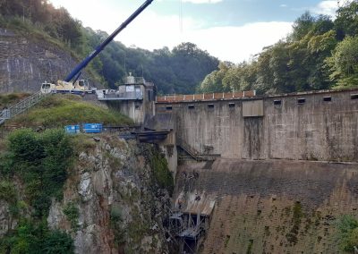 Travaux de maintenance au barrage de Sainte-Engrâce