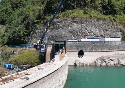 Travaux de maintenance au barrage de Sainte-Engrâce