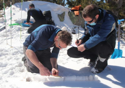 relevés de neige à la Cassagne